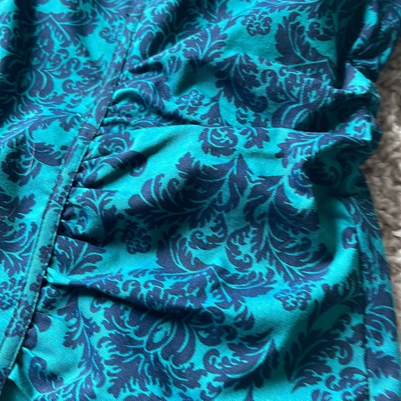 NY&C Teal Green & Black Blouse - Picture 3 of 5